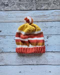 Knitware: Acrylic and Cotton Striped Hat