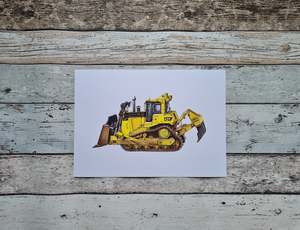 Original Paintings: Bulldozer Print