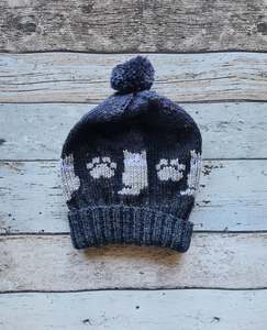 Knitware: Acrylic Hat - Grey Border Collie