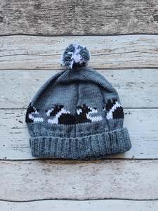 Knitware: Acrylic - Dusky Blue Border Collie Hat