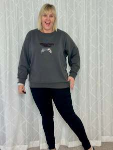 Sale Clearance: Star Sequin Fleece Sweatshirt