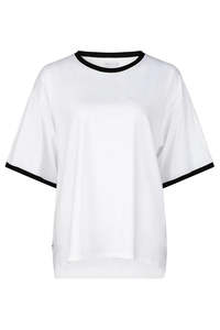 Frontpage: Contra Tee -Ivory/Black Trim