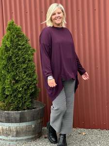 Sale Clearance: Merino Piper Top -Merlot