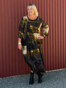 Deanne Hobbs Fashion Collection Nz Designed: Tarbana Dress -Midnight Trek