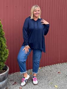 Navy Merino Hoodie/Sweater