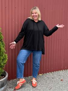 Cashews Fashion Collection Made: Black Merino Hoodie/Sweater