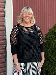 Bittermoon Fashion Collection Nz Made: Black Mesh Top