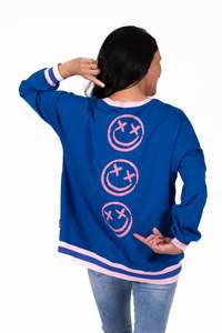 Frontpage: Sweatshirt | Blue and Pink Smilies