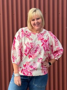 Jellicoe: Façade Top  | Floral Crush Pink