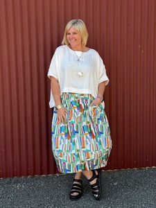 Frontpage: Live Skirt | Abstract Stripe
