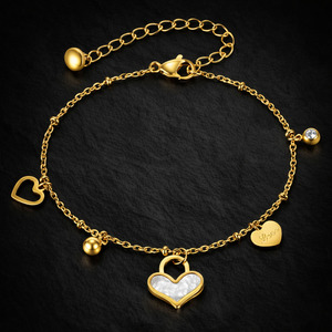 Onyx Love Charm Bracelet