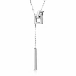 Jewellery: Onyx Interlock Lariat Necklace