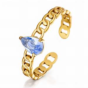 Onyx Celeste CZ Chain Ring