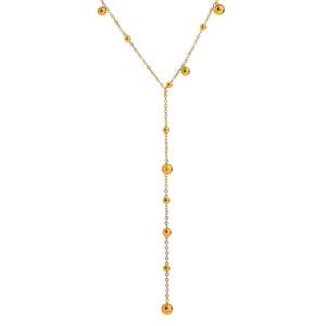 Onyx Celeste Beaded Lariat Necklace