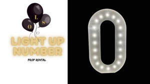 Prop Add On S: LIGHT UP NUMBER “0” ~ rental