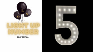 Prop Add On S: LIGHT UP NUMBER “5” ~ rental