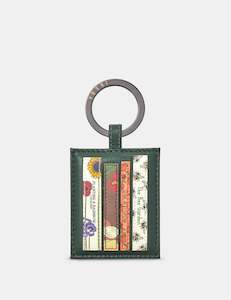 Yoshi Green Fingers Bookworm Appliqued Leather Keyring - YKR LBR GF 56