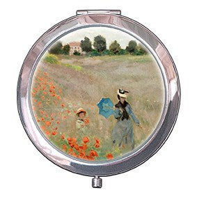 Cosmetic Mirrors: Poppyfield 1930 - Monet Pocket Mirror