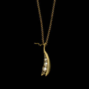 Michael Michaud: Michael Michaud Pea Pod Adjustable Necklace With 3 Freshwater Pearls - 7875BZWP