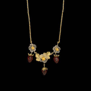 Michael Michaud: Michael Michaud Strawberry Adjustable Statement Necklace - 9425BZ