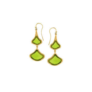Michael Vincent Michaud: Michael Vincent Michaud 2 Leaf Gingko Leaf Drop - 1195J Lime Green