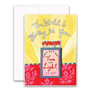 Curly Girl Design Light It Up Greeting Card