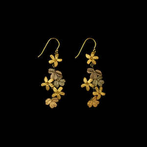 Michael Michaud Wood Sorrel Statement Wire Drop Earrings - 3805 Gold