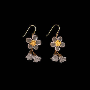 Michael Michaud: Michael Michaud Cherry Blossom Wire Drop Earrings - 3798 Pale Pink