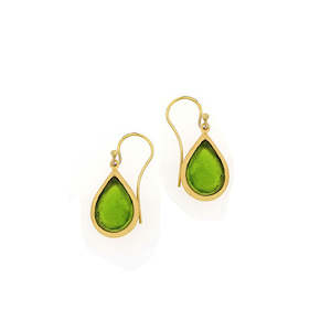 Michael Vincent Michaud Tear Drop Bubbles Wire Earrings - 1042J Lime Green