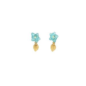 Michael Vincent Michaud Dahlias Dainty Post Earrings - 1309B Aqua
