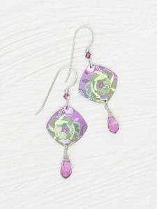 Holly Yashi Elena Earrings - Violet/Sage