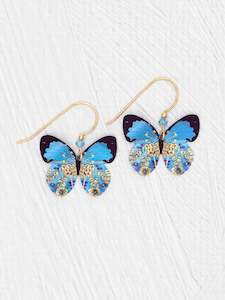 Holly Yashi Blooming Butterfly Earrings - Blue Radiance