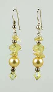 Earrings: Swarovski Crystal & Citrine Earrings