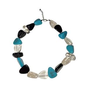 Flintstone Bone Diamonds Necklace