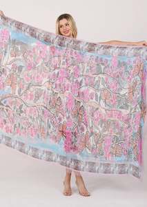 Scarves: Love's Pure Light Scarf D-407 EMERGE FORTH BUTTERFLY ARMY SCARF