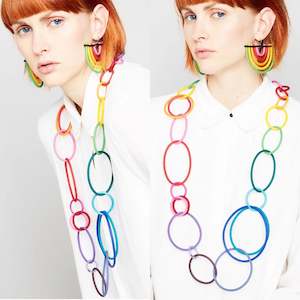 Necklaces 1: Samuel Coraux Sautoir 0002 Necklace - Rainbow Multicolour