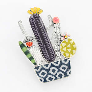 Brooches: Taratata Bijoux Cactus Brooch - E25-05203-10M