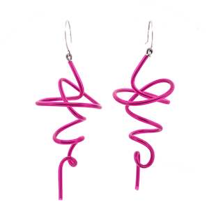 Samuel Coraux Little Zig Earrings - Rose Matt Transparent