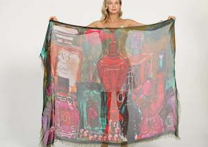 Love's Pure Light Scarf D-175 Your Name Is Perfume Poured Out Olive Green