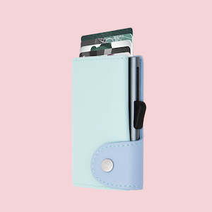 Wallets: C-Secure RFID Single Coin Wallet Aqua/Ice