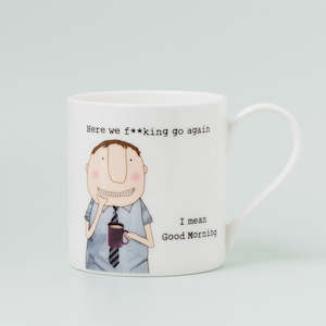 Rosie Made A Thing Here We Go Male Mug