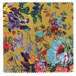 Flowers Yellow Microfibre Cloth