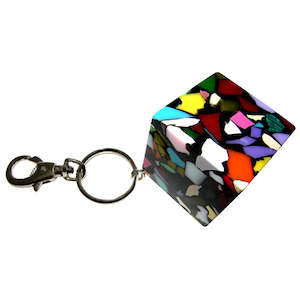 Sobral Design Brazil (Jackie Brazil) Rubic Resin Keyring - Multicoloured