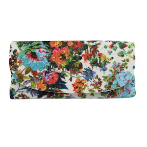 Flowers On Blanc - Velour Glasses Case With Microfiber Lining