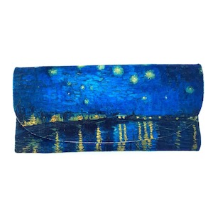 Glass Cases: Starry Night 1888 - Van Gogh Velour Glasses Case With Microfiber Lining