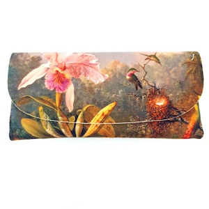 Glass Cases: Cattleya Orchid 1871 - Heade Velour Glasses Case With Microfiber Lining