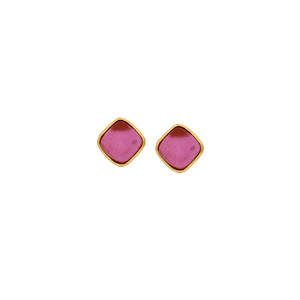 Michael Vincent Michaud: Michael Vincent Michaud Bubble Diamonds Post Earrings - 1086H Hot Pink