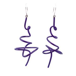 Samuel Coraux: Samuel Coraux Giz Earrings - Violet Pailette