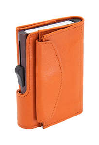 Wallets: C-Secure X Large Wallet with Coin Pocket - Arancio