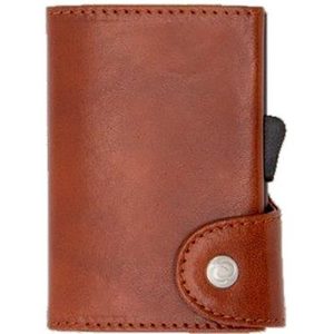C-Secure Single Coin Wallet Vegetable Tanned Macchiato